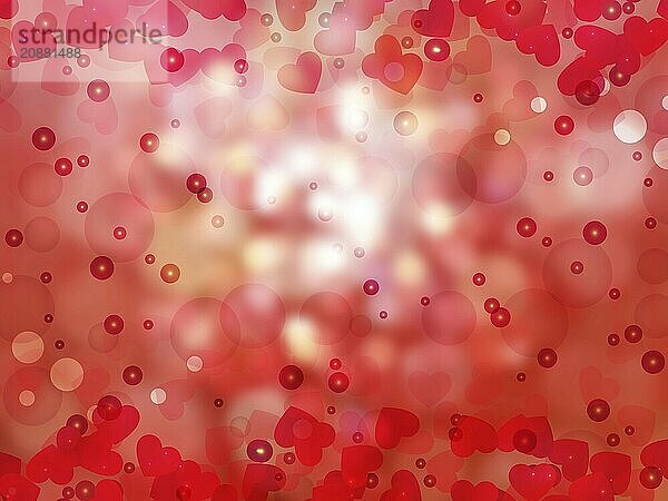 Heart blurred lights on colorfull background  Background with beautiful pink hearts  Hearts texture background