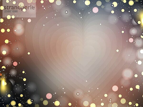 Heart blurred lights on colorfull background  Background with beautiful pink hearts  Hearts texture background