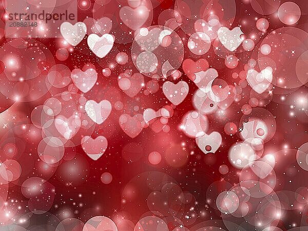 Heart blurred lights on colorfull background  Background with beautiful pink hearts  Hearts texture background