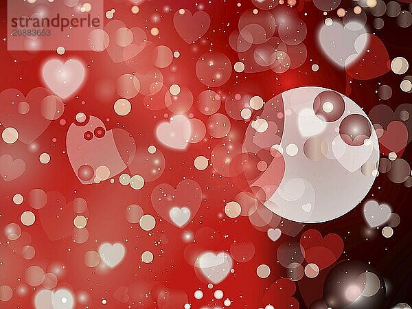 Heart blurred lights on colorfull background  Background with beautiful pink hearts  Hearts texture background