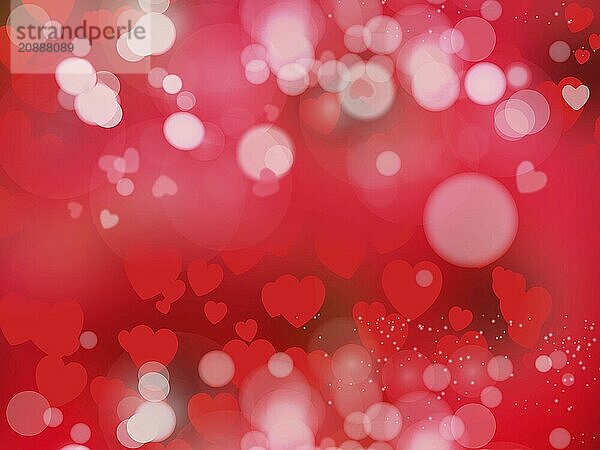 Heart blurred lights on colorfull background  Background with beautiful pink hearts  Hearts texture background