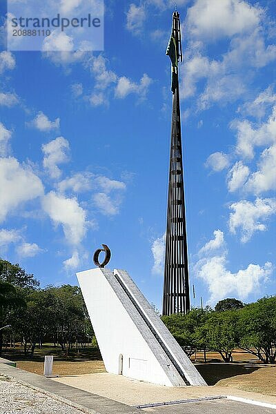 Tancredo Neves Pantheon of the Fatherland and Freedom or National Pantheon of Liberty  designed by Oscar Niemeyer  World Heritage Site  Brasilia  Federal district  Brazil  South America