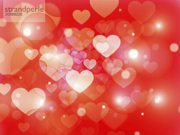 Heart blurred lights on colorfull background  Background with beautiful pink hearts  Hearts texture background