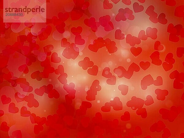 Heart blurred lights on colorfull background  Background with beautiful pink hearts  Hearts texture background