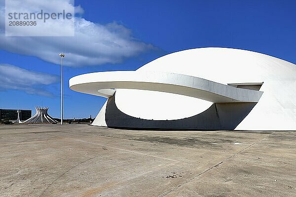 National Museum Honestino Guimaraes  designed by Oscar Niemeyer  World Heritage Site  Brasilia  Federal district  Brazil  South America