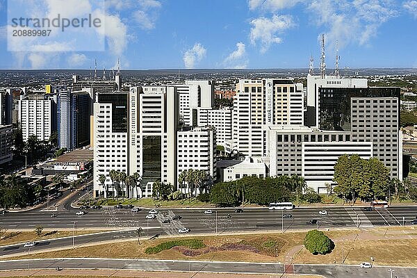 Hotel and business block  UNESCO  World Heritage Site  Brasilia  Federal district  Brazil  South America