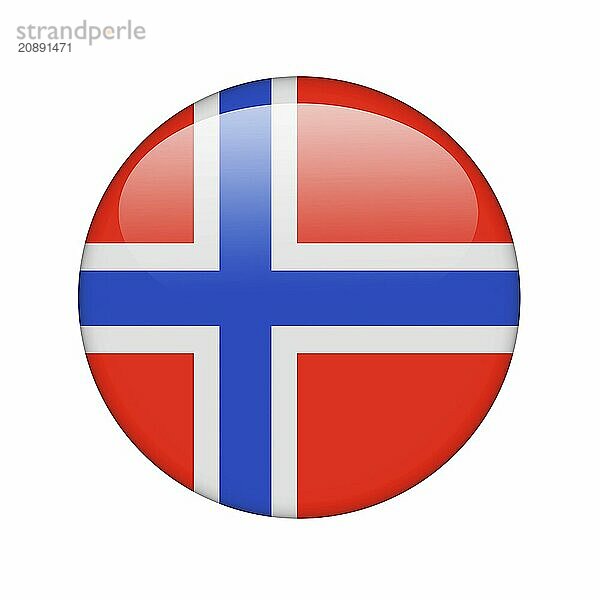 The Norwegian flag in the form of a glossy icon