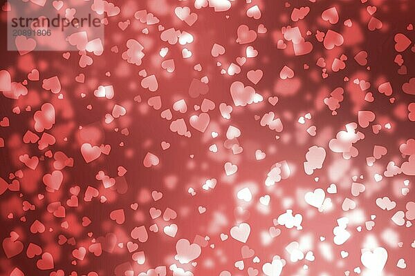 Heart blurred lights on colorfull background  Background with beautiful pink hearts  Hearts texture background