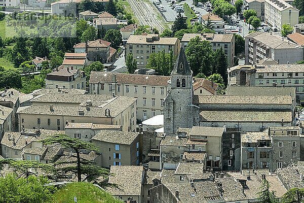 Sisteron. View of the city from the Citadel  Alpes-de-Haute-Provence. Provence-Alpes-Côte d'Azur. France