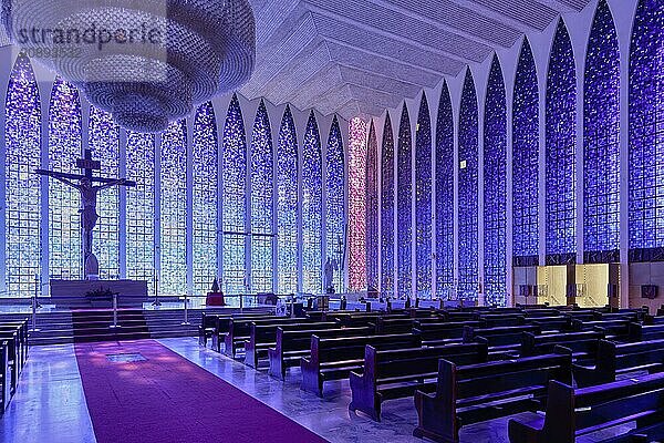 Don Bosco Church  designed by Carlos Alberto Naves  World Heritage Site  Brasilia  Federal district  Brazil  South America