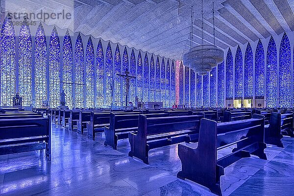 Don Bosco Church  designed by Carlos Alberto Naves  World Heritage Site  Brasilia  Federal district  Brazil  South America