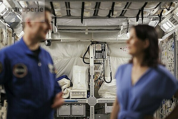 Annalena Bärbock (Alliance 90/The Greens)  Federal Foreign Minister  and Matthias Maurer  German astronaut  pictured during a visit to the European Astronaut Centre of the European Space Agency (ESA) during the Foreign Ministers trip to Germany in Troisdorf  30.07.2024