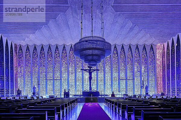 Don Bosco Church  designed by Carlos Alberto Naves  World Heritage Site  Brasilia  Federal district  Brazil  South America