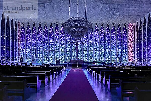 Don Bosco Church  designed by Carlos Alberto Naves  World Heritage Site  Brasilia  Federal district  Brazil  South America