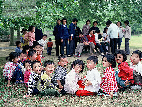 China. Shanghai. Children in the park.