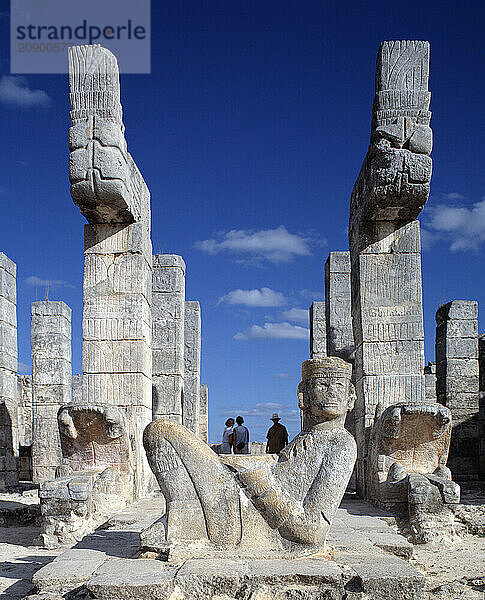 Mexico. Yucatan. Chichen Itza. Temple of the Warriors.