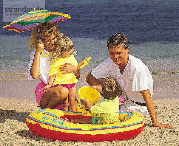 Family at the beach.