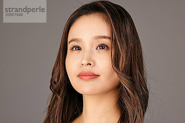 Asian Woman With Long Brown Hair