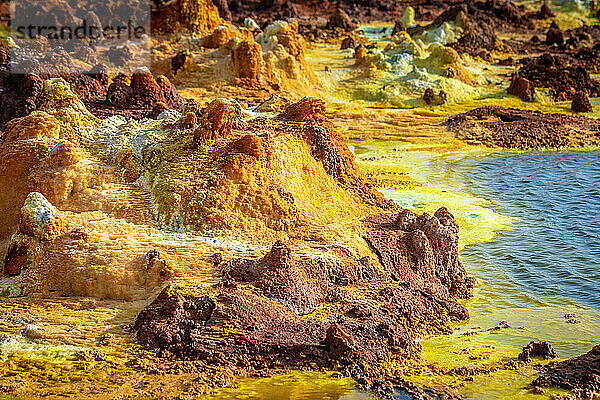 Hydrothermale Dallol Quellen in der Danakil Senke im Afar Dreieck  Äthiopien  Afrika