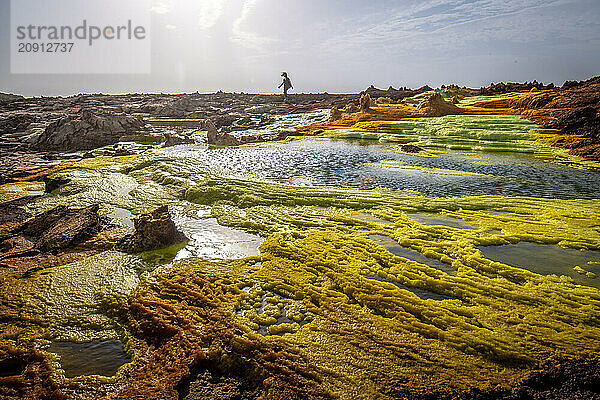 Hydrothermale Dallol Quellen in der Danakil Senke im Afar Dreieck  Äthiopien  Afrika