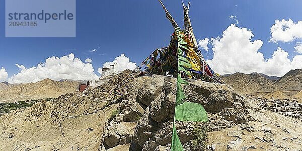 Das Kloster Namgyal Tsemo Gompa  Tsenmo-Hügel  Leh  Ladakh  Jammu und Kaschmir  Indien  Asien