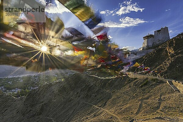 Das Kloster Namgyal Tsemo Gompa  Tsenmo-Hügel  Leh  Ladakh  Jammu und Kaschmir  Indien  Asien