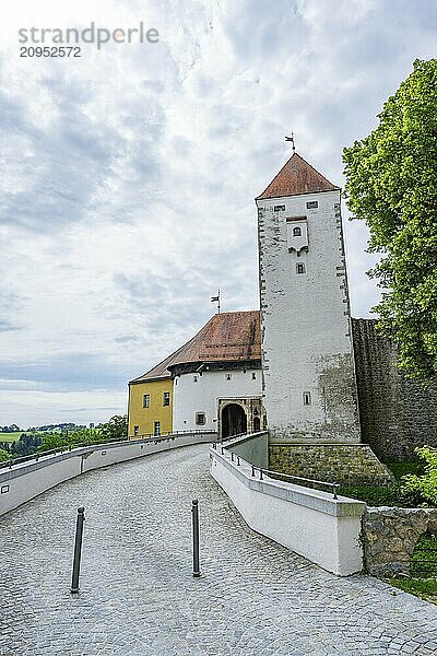 Blick auf Schloss Neuburg am Inn  Bayern  Deutschland  Europa