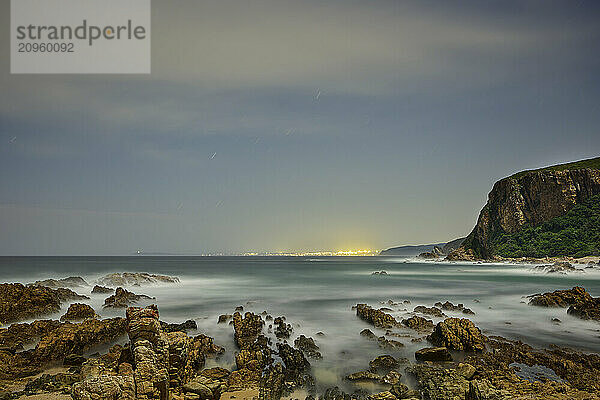 Plettenberg Bay under sky at Otter trail Tsitsikamma Section  Garden Route National Park  Eastern Cape  South Africa