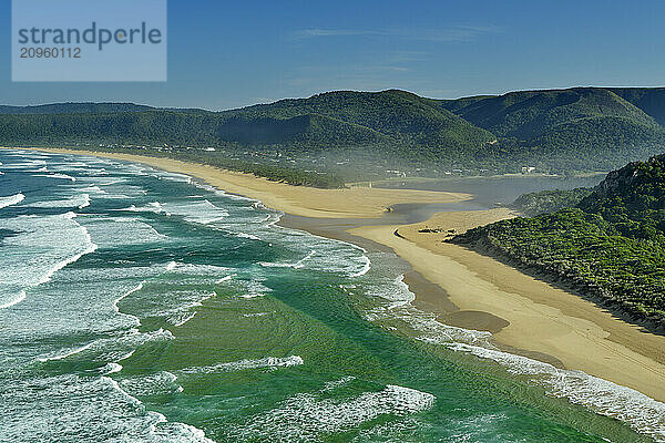 Beach of Nature's Valley at Garden Route National Park  Eastern Cape  South Africa