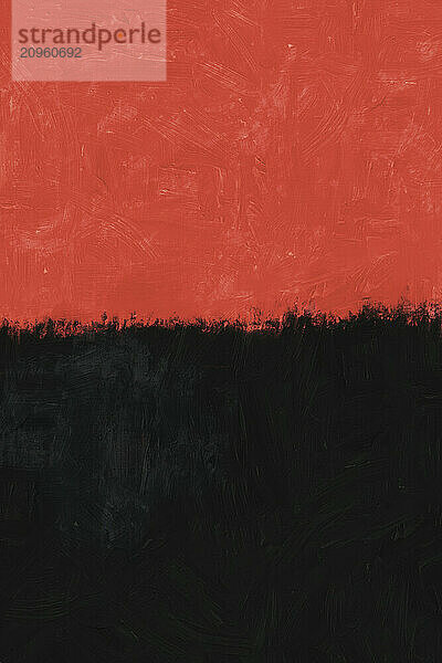 Abstract painting background with a grunge texture featuring red and black