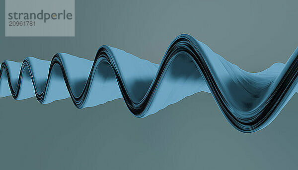 3D rendering of blue colored wave pattern