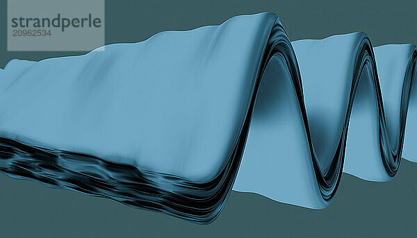 3D rendering of blue colored abstract wave pattern