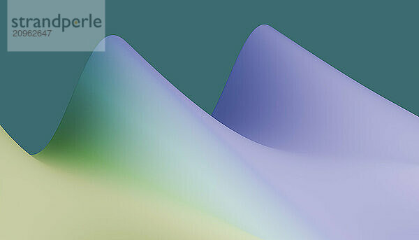 3D rendering of multi colored abstract wave pattern