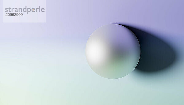 3D rendering of white colored sphere