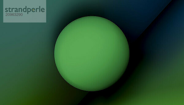 3D render of green colored ball