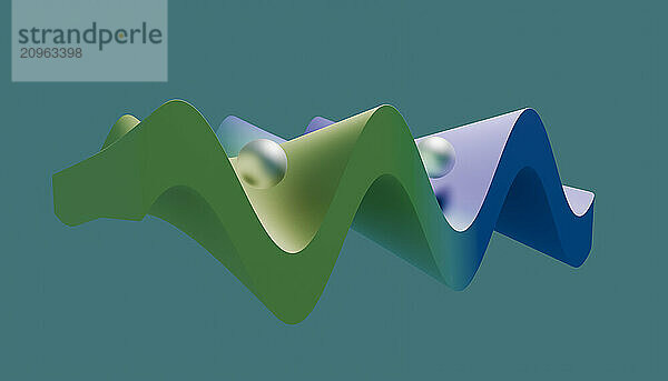 3D rendering of multi colored geometric shaped abstract design