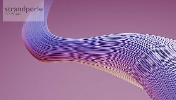 3D rendering of lavender colored fiber optic wires over pink background