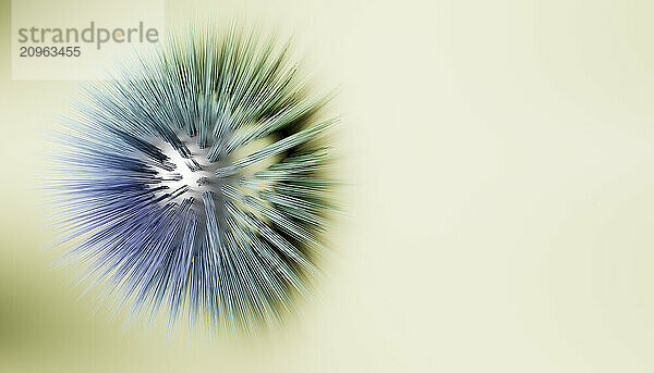 3D render of spiky sphere over gradient background