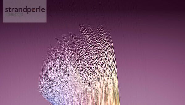 3D render of fiber optic wires over pink background