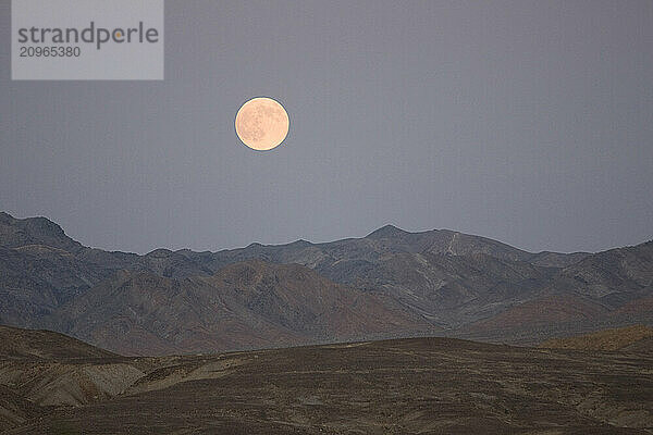 Moonrise over Death Valley  California.