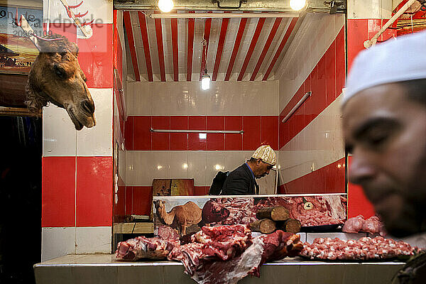 Butchers shop with meat