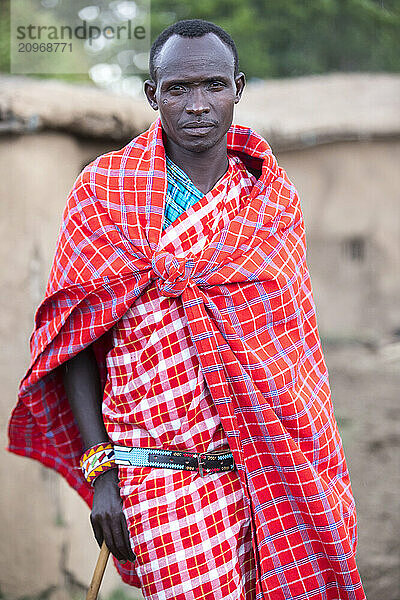 Portrait of Masai man  Kenya