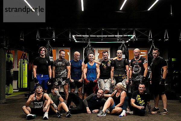 Group photo after boxing training.