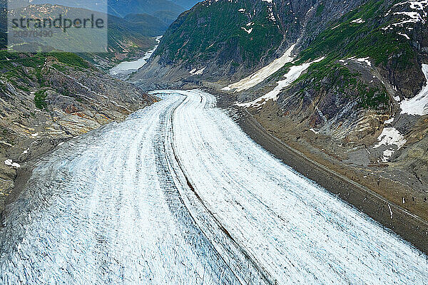 drone view of Salmon Glacier in Tongas National Forest