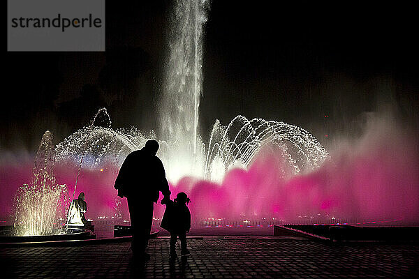 silhouettes at Reserva Park in Lima  Peru