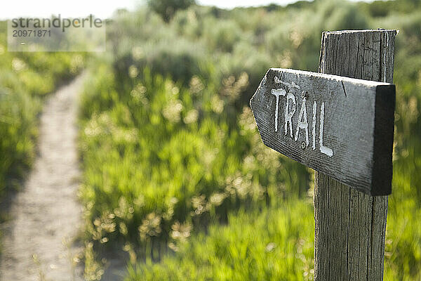 Trail sign.