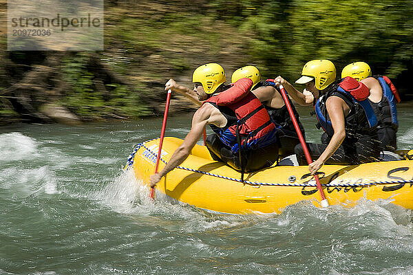 Whitewater rafting on the White Salmon River  WA.