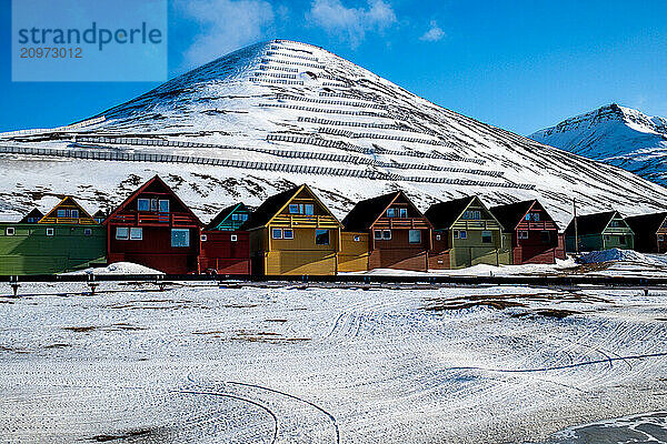 Colorful houses in Longyearbyen  Svalbard