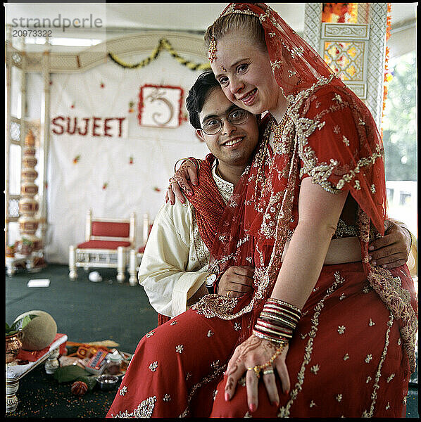 Wedding of a young couple with Down Syndrome