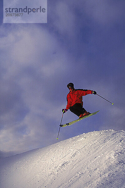 Skier in mid air  ME USA